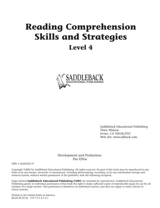 Reading comprehension level four for english languange | PDF