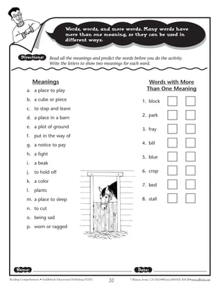 Reading comprehension level four for english languange | PDF