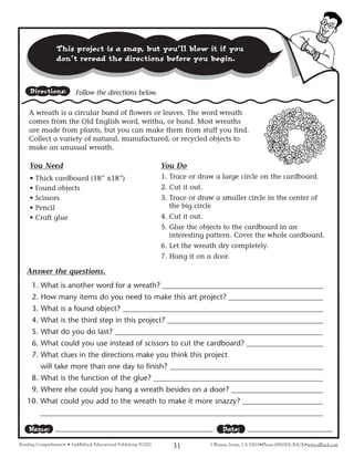 Reading comprehension level four for english languange | PDF