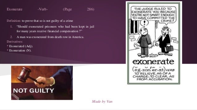 Exonerate Legal Definition – Exoneration Definition En Francais – EOXPNU