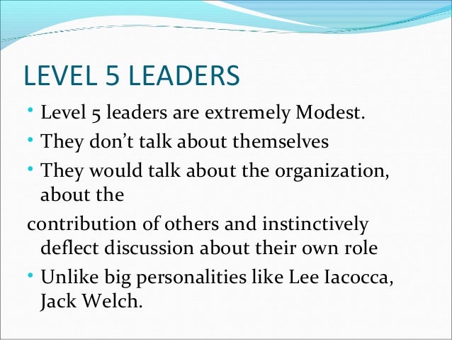 level 5 leadership level 5 leadership