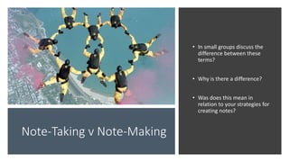 Level 7 note making | PPTX