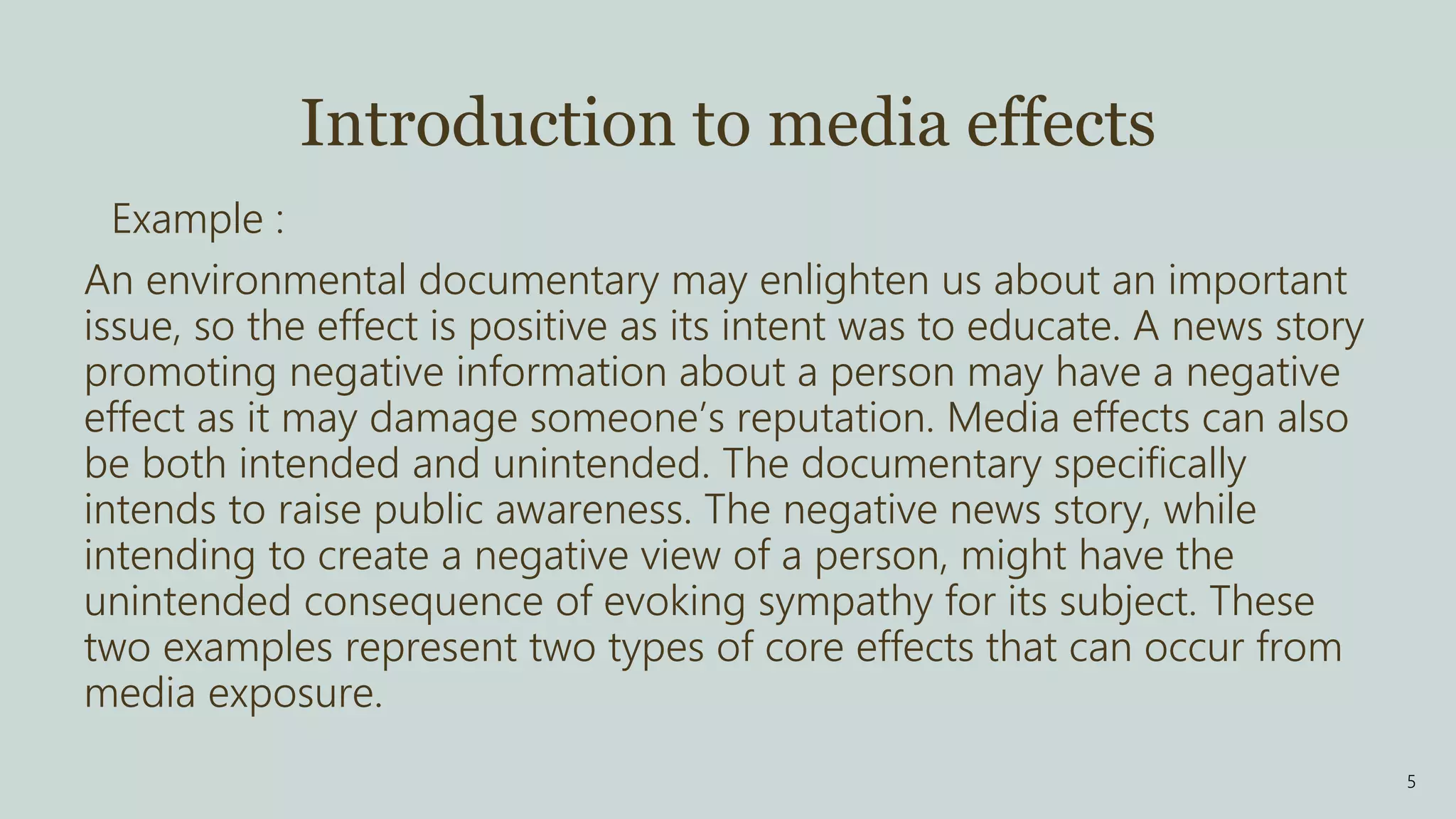 Level and kinds of media effect.pptx | Media Industry | Industries