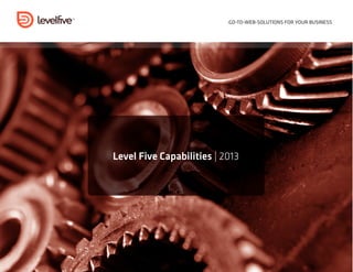 :GO-TO-WEB-SOLUTIONS FOR YOUR BUSINESS
Level Five Capabilities | 2013
 