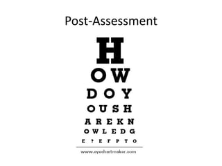 Post-Assessment
 