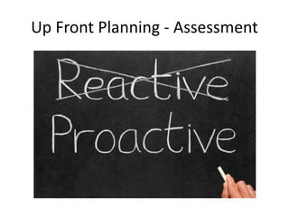 Up Front Planning - Assessment
 
