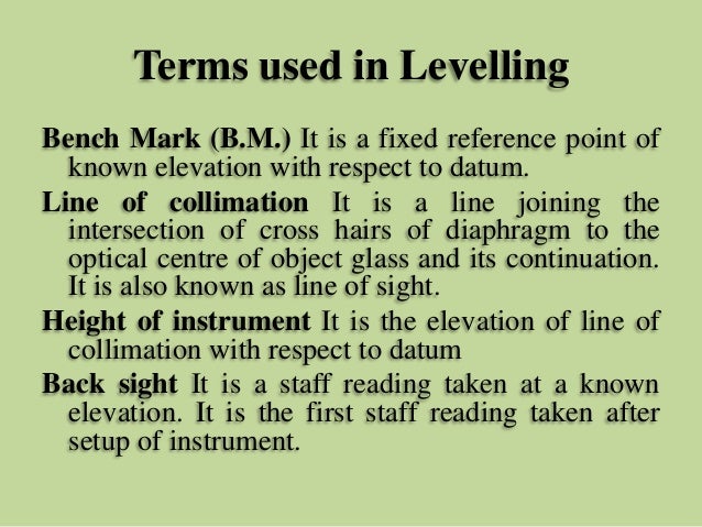 Levelling