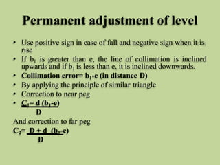 Levelling.pptx for civil engineering and b tech | PPTX