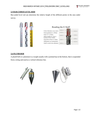 Bar Coded Level Levelling report-1 | PDF
