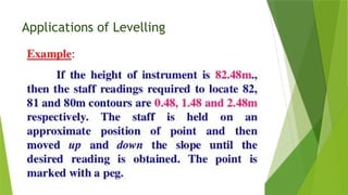Applications of Levelling
 