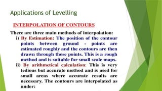 Applications of Levelling
 