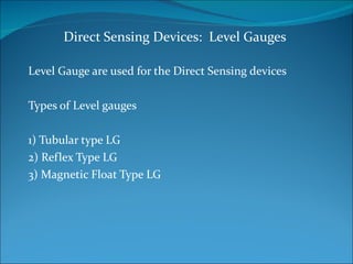 Level Measurement | PPT