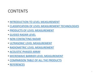 Level measurement | PPTX