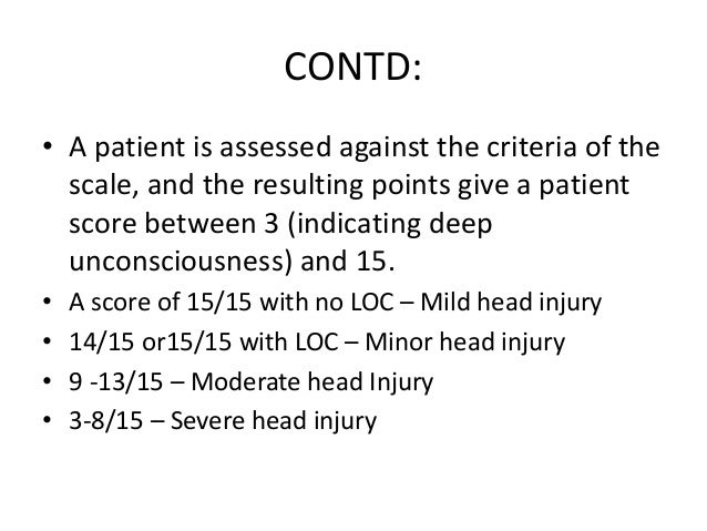 Level Of Consciousness Gcs Level Of Consciousness Gcs