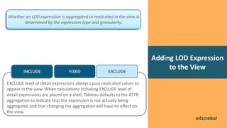 Tableau LOD Expressions | Edureka | PDF