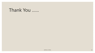 Thank You ……
ASTHA K. PATEL 20
 