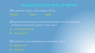 Intersection Los Level of Service(LOS) of a road with Calculation Method | PDF