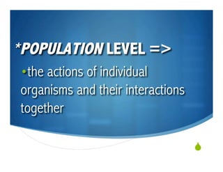 Levels Of Bio Organization