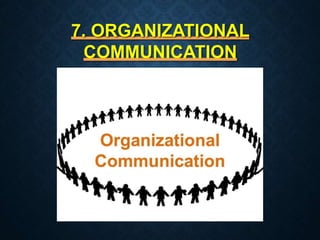 7. ORGANIZATIONAL
COMMUNICATION
 