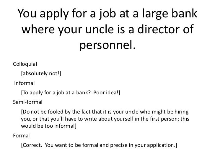 Levels of formality in writing2