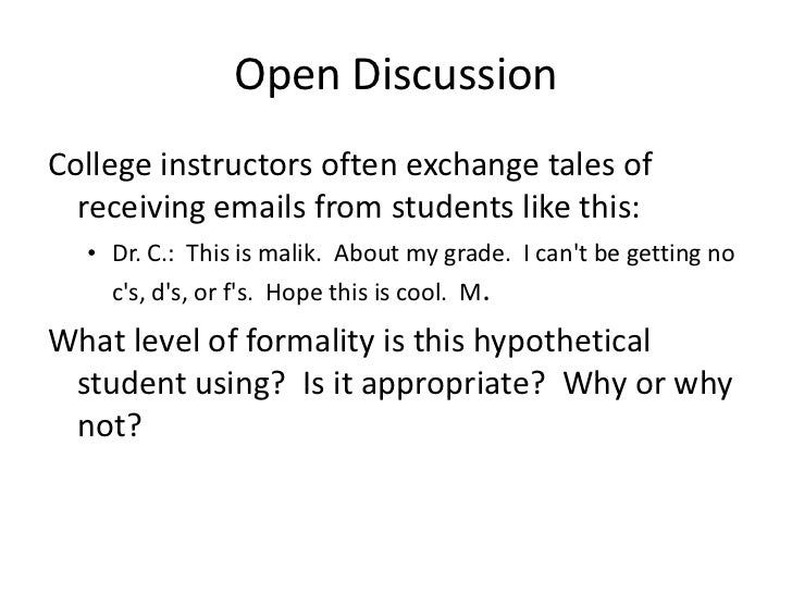 Levels of formality in writing2