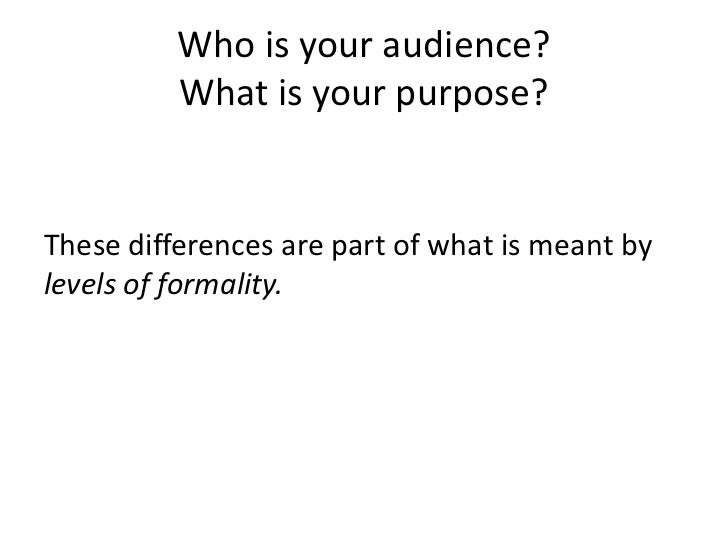 Levels of formality in writing2