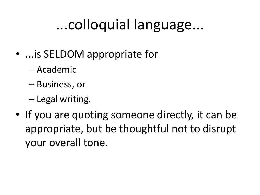 Levels of formality in writing2