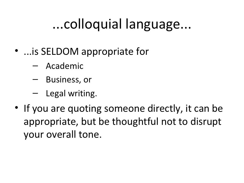 Standard English And Levels Of Formality – NUUWI