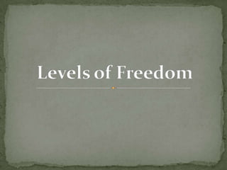 Levels of Freedom 