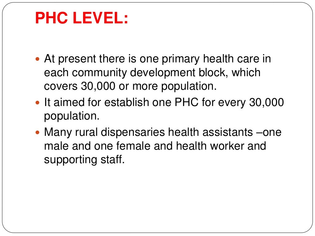 Levels of health care ppt