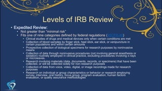 Levels of irb review july 16 2019 | PDF