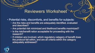 Levels of irb review july 16 2019 | PDF