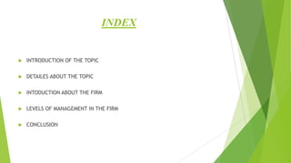Levels of management | PPTX