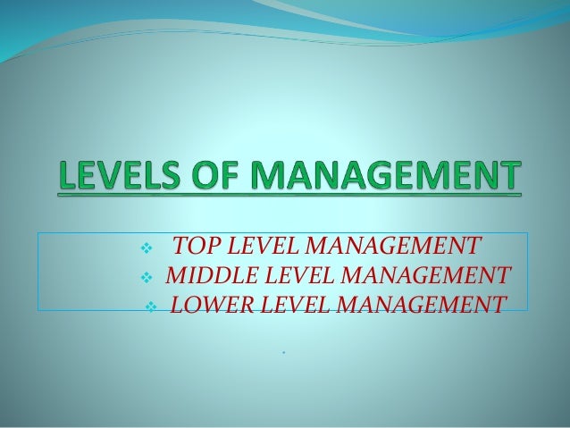 What Is Top Level Management What Is Top Level Management