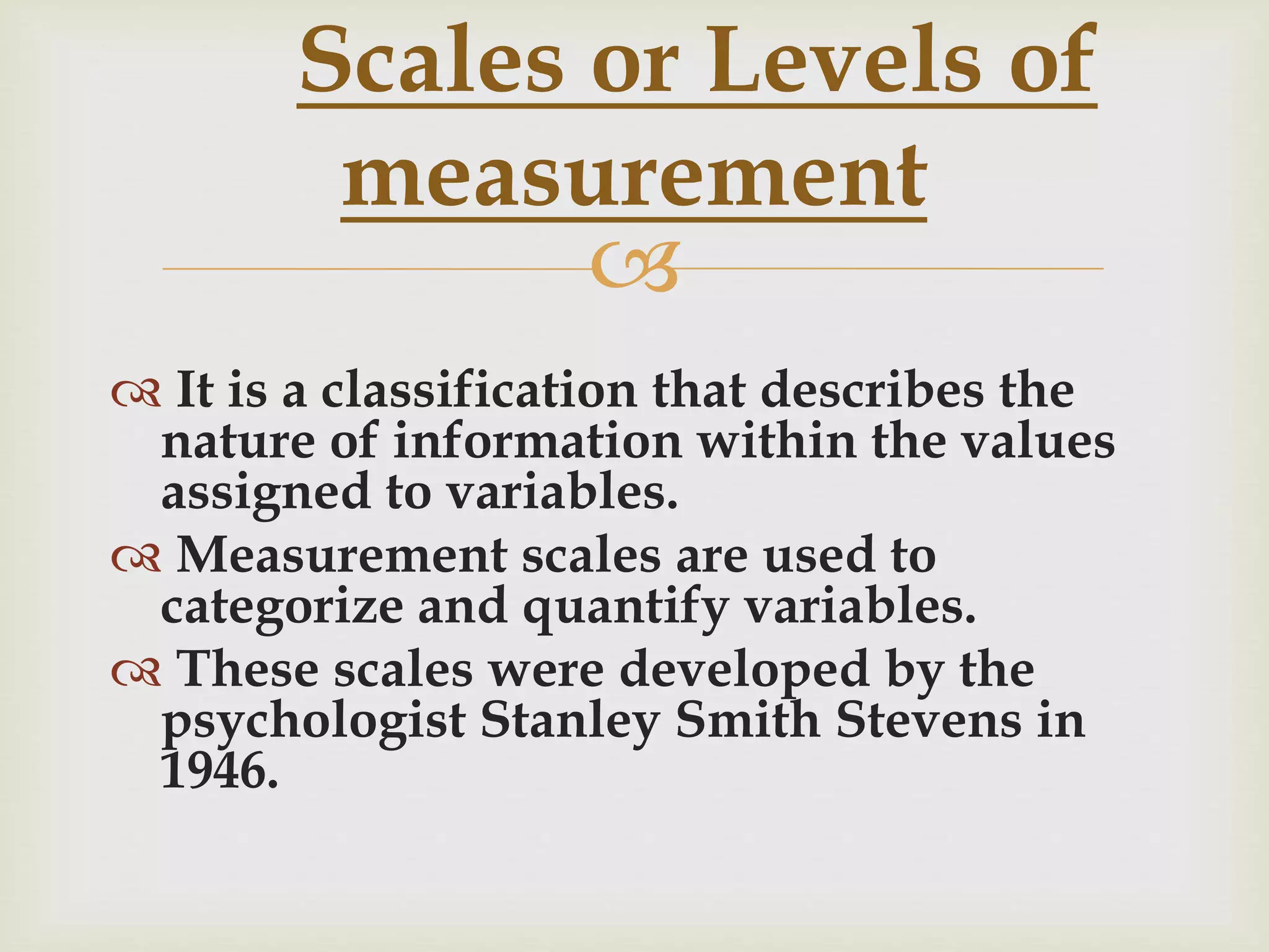 Levels of measurement | PPTX