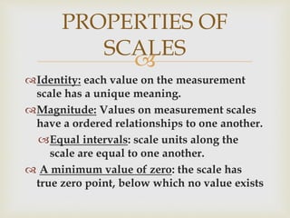 All Measurement Values Levels of measurement | PPTX