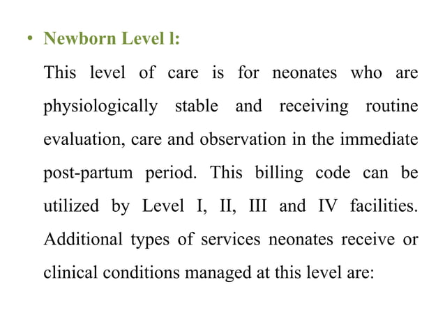 LEVELS OF NEONATAL CARE.pptx | Lung and Respiratory Health | Diseases ...