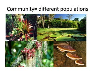 Community= different populations 
 