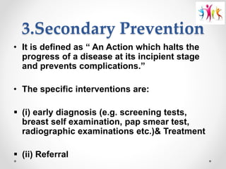 Levels of prevention Slide 31