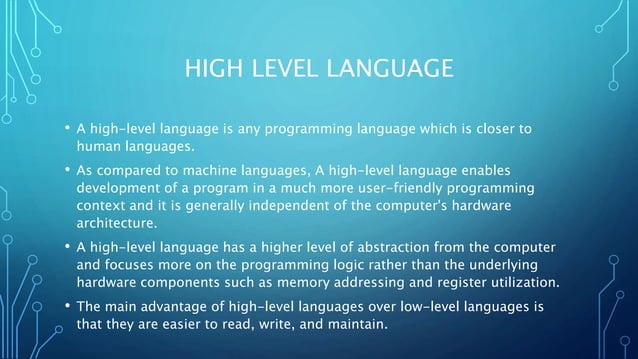 Levels of programming languages | PPT