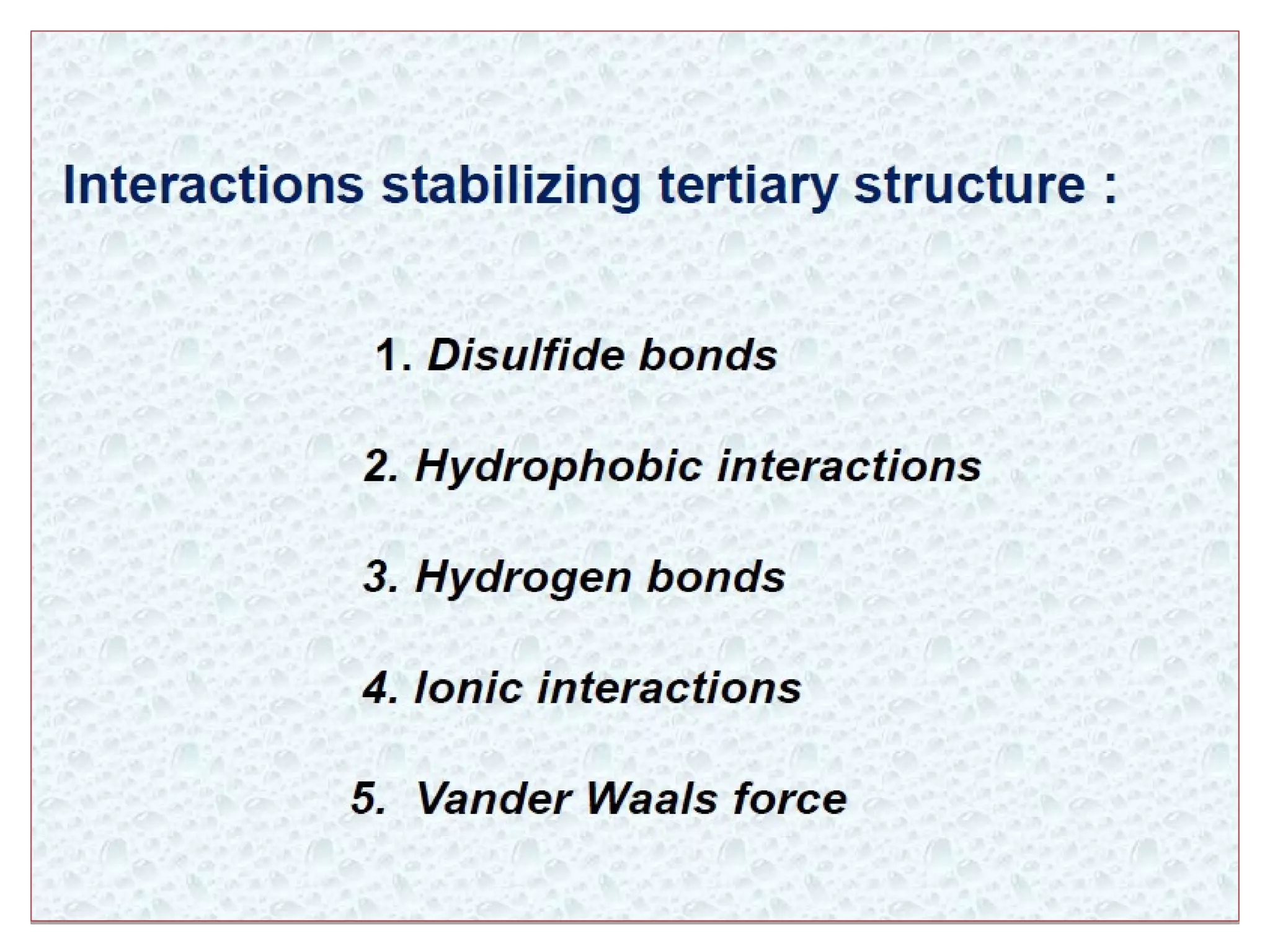 Levels of protein structure