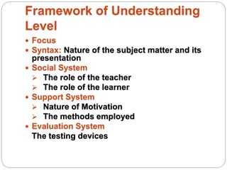 Levels of teaching | PPTX