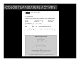 COLOR TEMPERATURE ACTIVITY
 