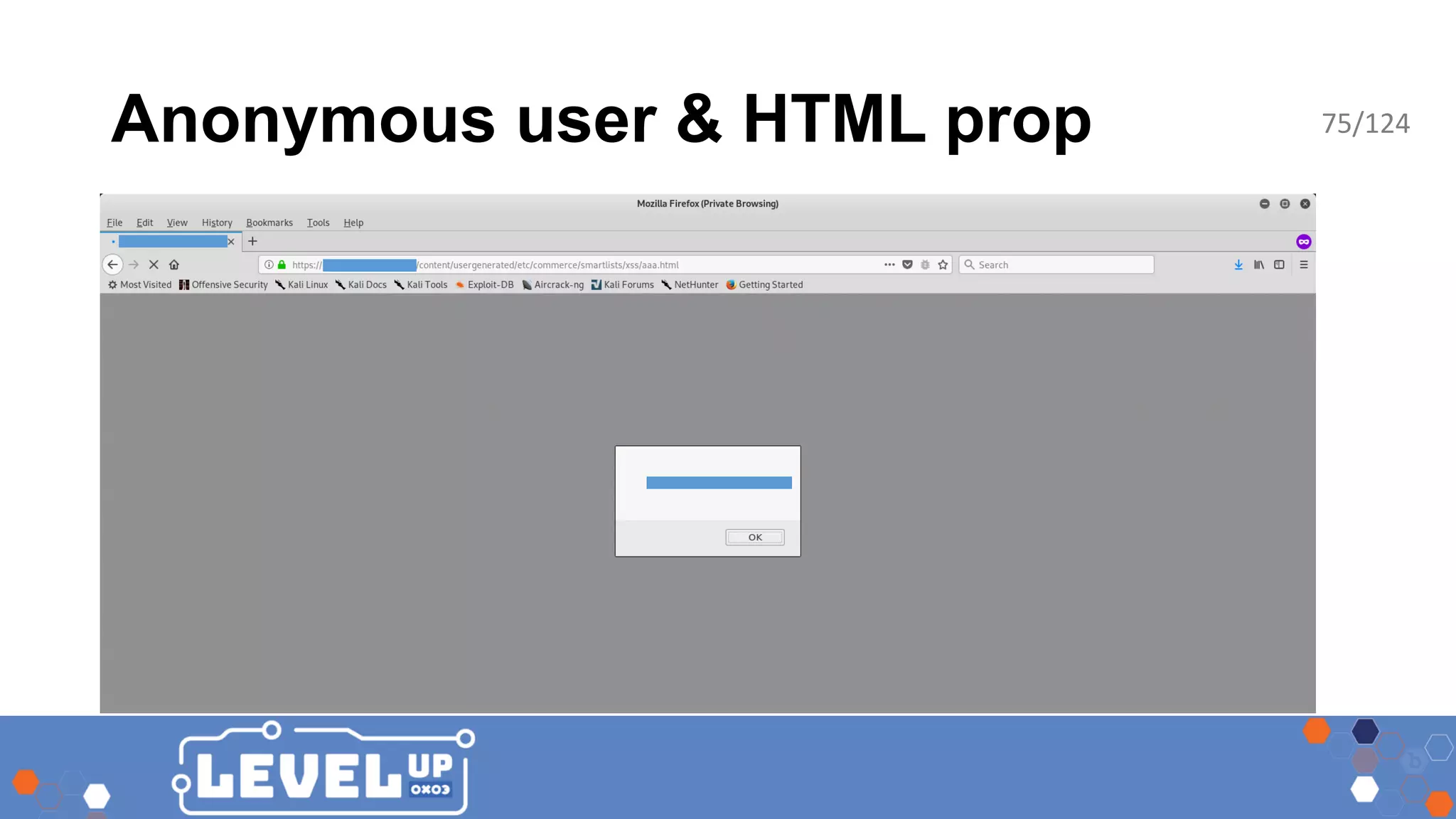 Anonymous user & HTML prop 75/124 