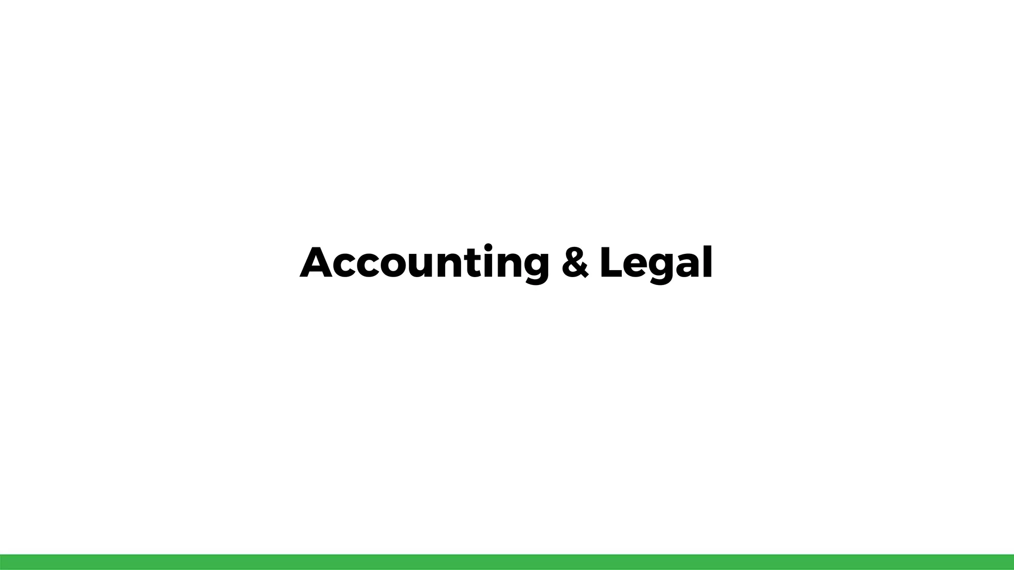 Accounting & Legal
 