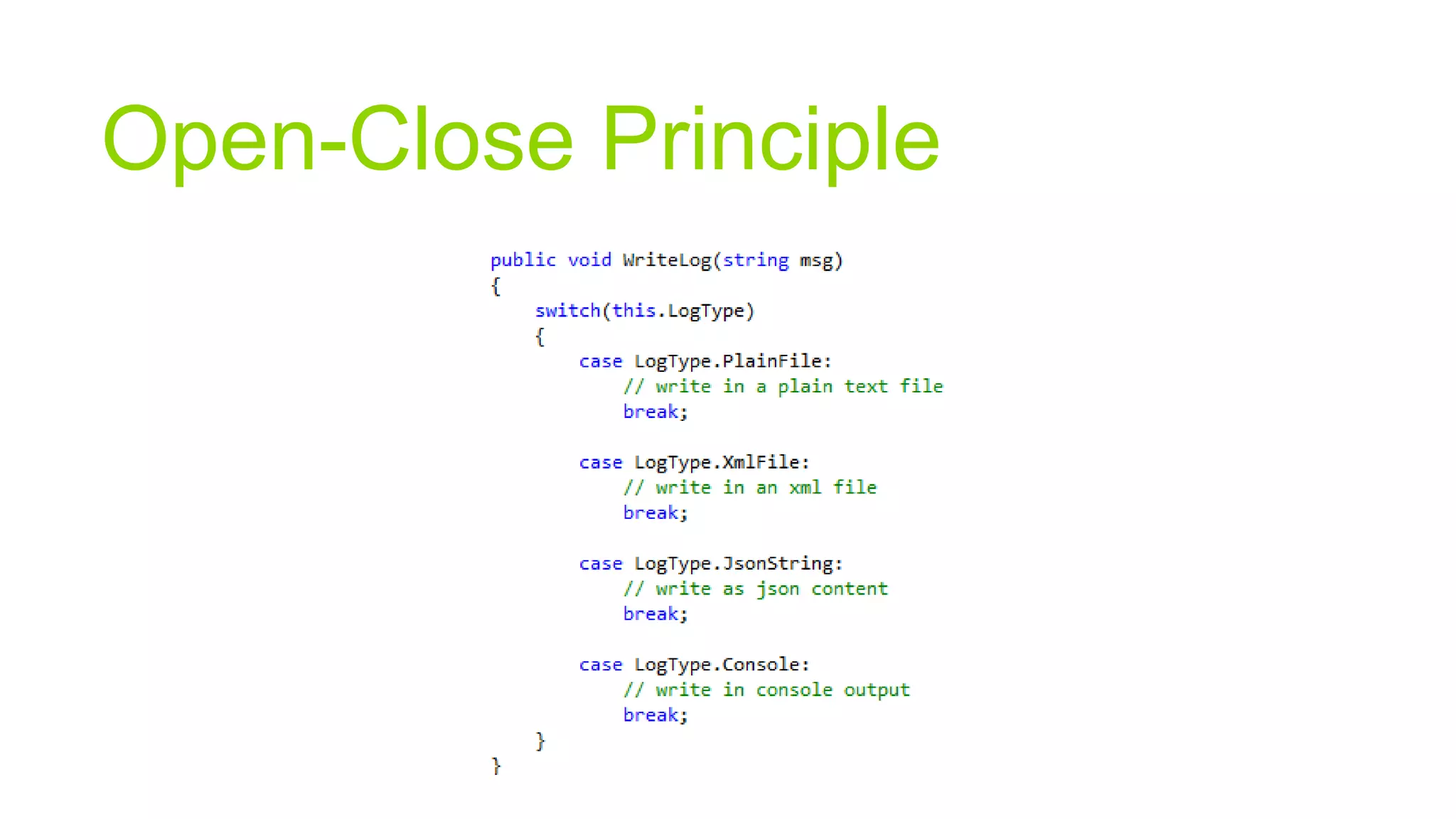 Open-Close Principle
 