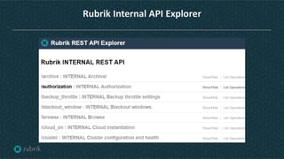 Rubrik Internal API Explorer
 