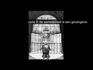optie 3: de werkelijkheid is een gevangenis 