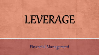 Financial Management
 
